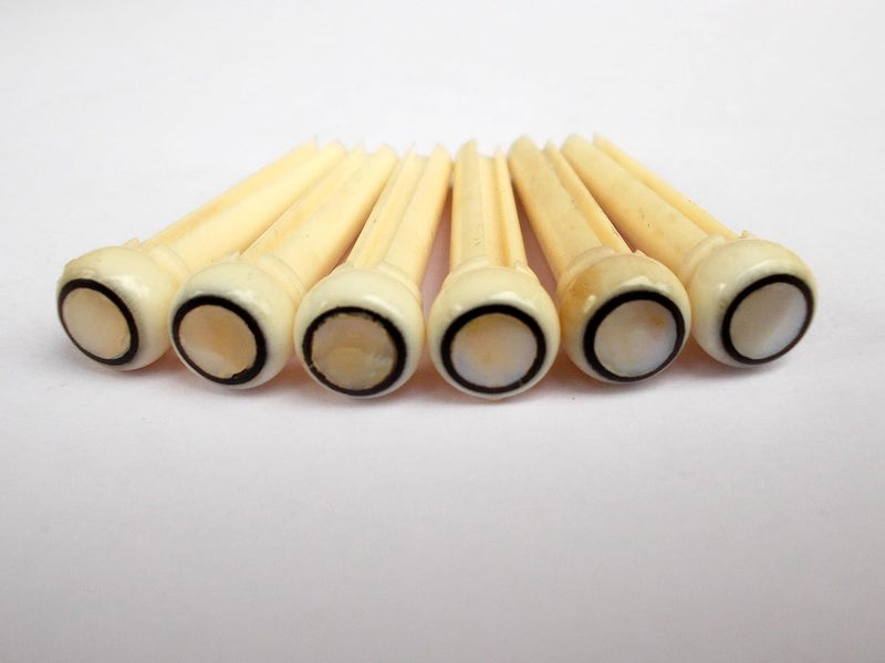Musical String 6 pcs (1 set) Real Bone Acoustic Guitar Bridge Pins High Quality - Image 2